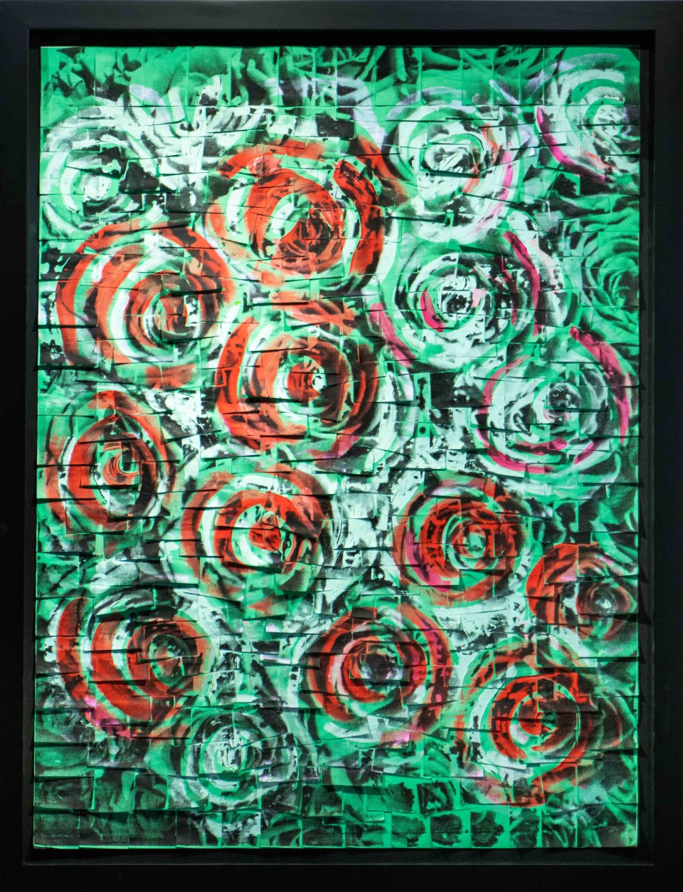 Güller Yasaklanmalı II, 2022, post-it notlar üzerine karışık teknik, 113 x 86 cm